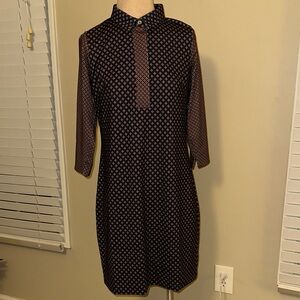Gretchen Scott  Geometric Long Sleeve Dress